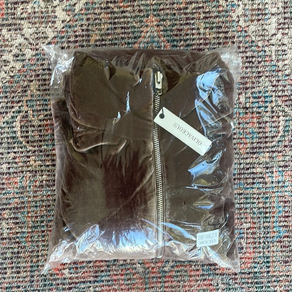 Mocha velvet crush bomber jacket - Picture 4 of 4